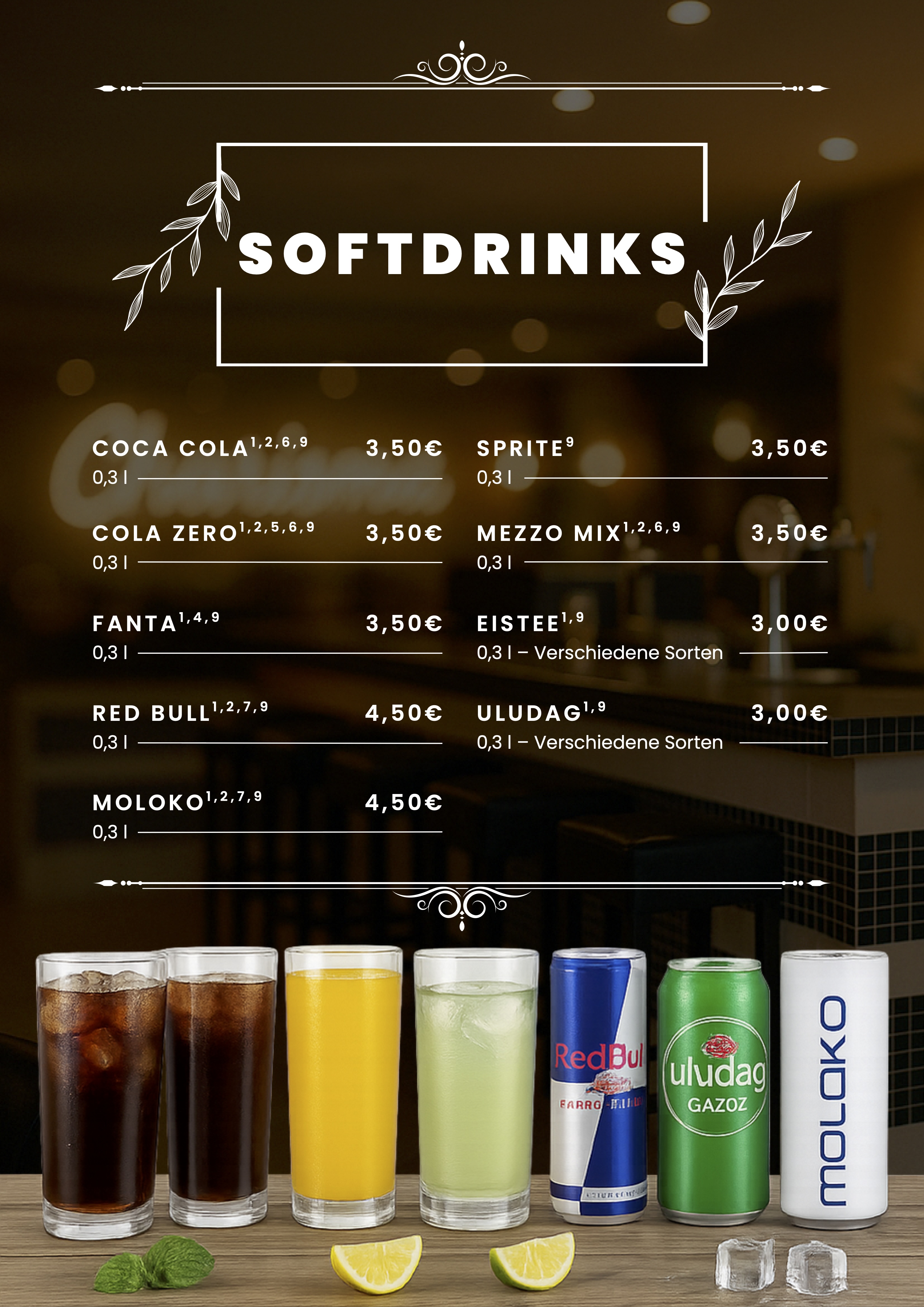 Getränkekarte Seite 3